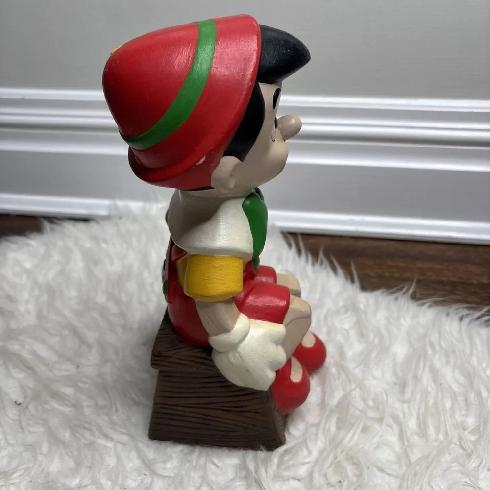 Vintage Evans 1945 Disney Pinocchio & Pluto Ceramic Figurine Lot Shelf Sitters